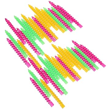 NOLITOY 100pcs Perm Rods Spiral Hair Perm Rods for Long Hair Women Hairdressing Salon Tools