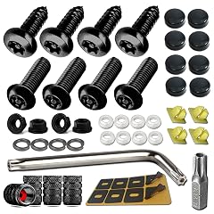 Aootf Black Anti Theft License Plate Screws- Stainless Steel Rustproof Security Bolts Fasteners for Front Rear Car Tag