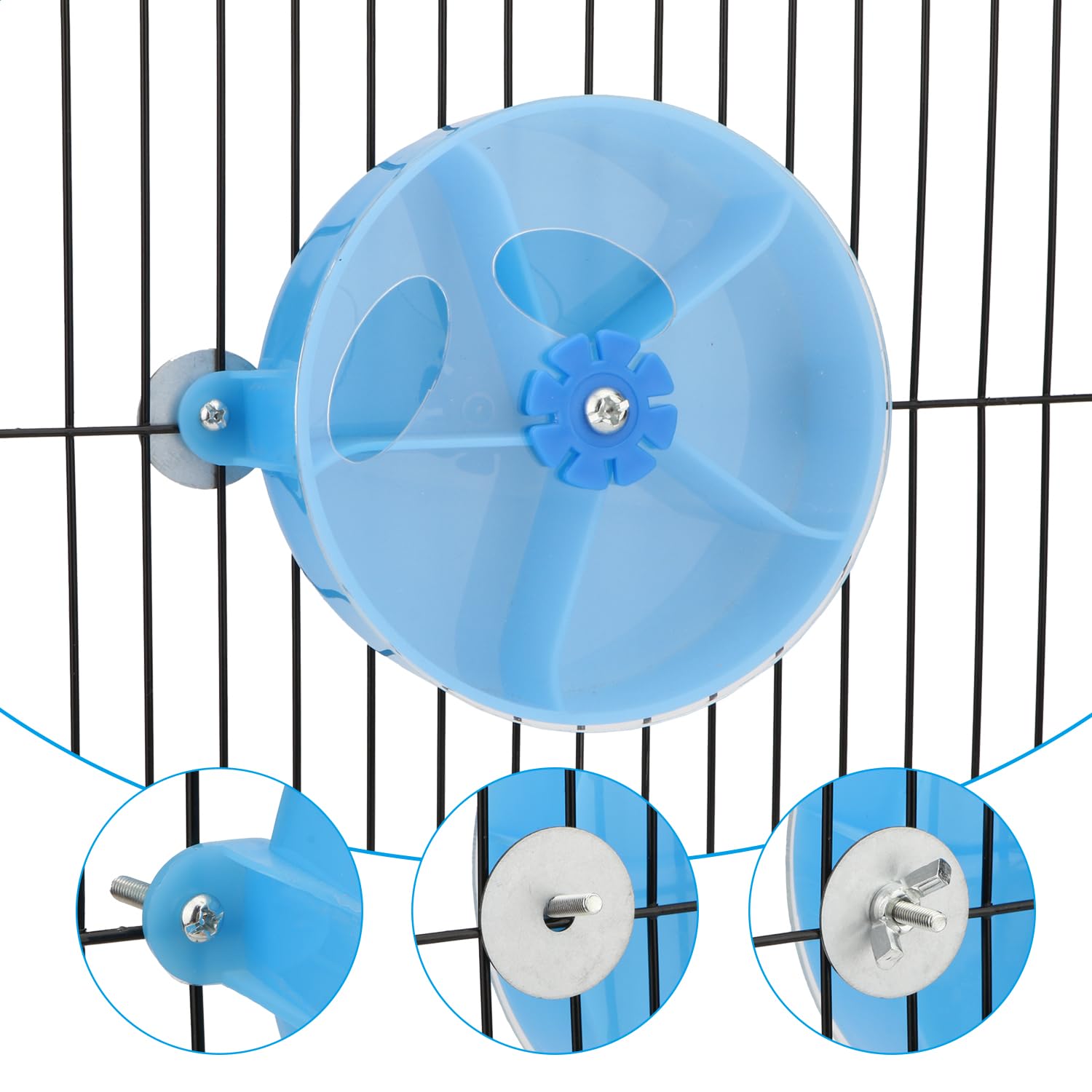Hypeety Parrot Foraging Feeder Wheel Gnawed Toy Food Box Bird Food Basket Creative Foraging System for Parrot Conure Cockatoo Training Feeder Toy - image 3
