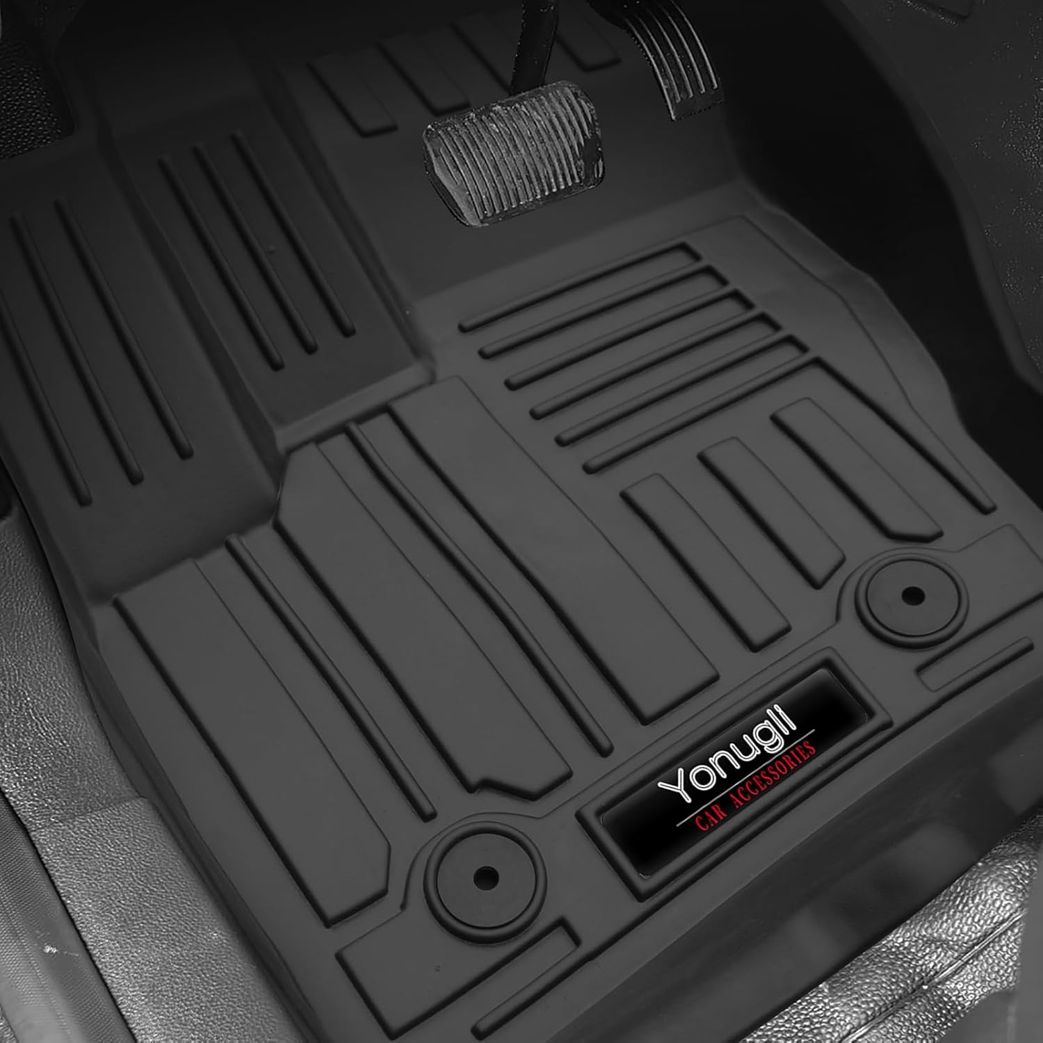 for 2014-2021 Ford Transit Connect Front Floor Mats Liner 2 Pcs All-Weather TPE Protection Mat Accessories (for 2014-2021 Ford Transit Connect)