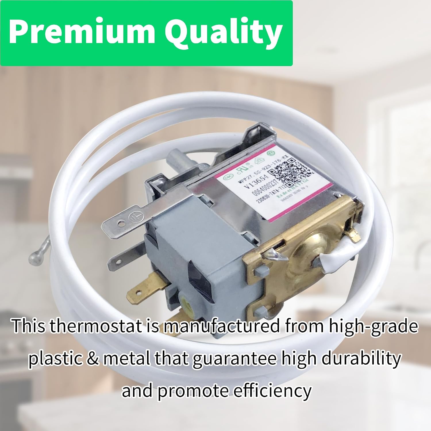 Refrigerator Thermostat Freezer Thermostat WPF27.5S-923 Replacement for HAIER Refrigerator and Mini Fridge Thermostat, Fridge Temperature Control Thermostat