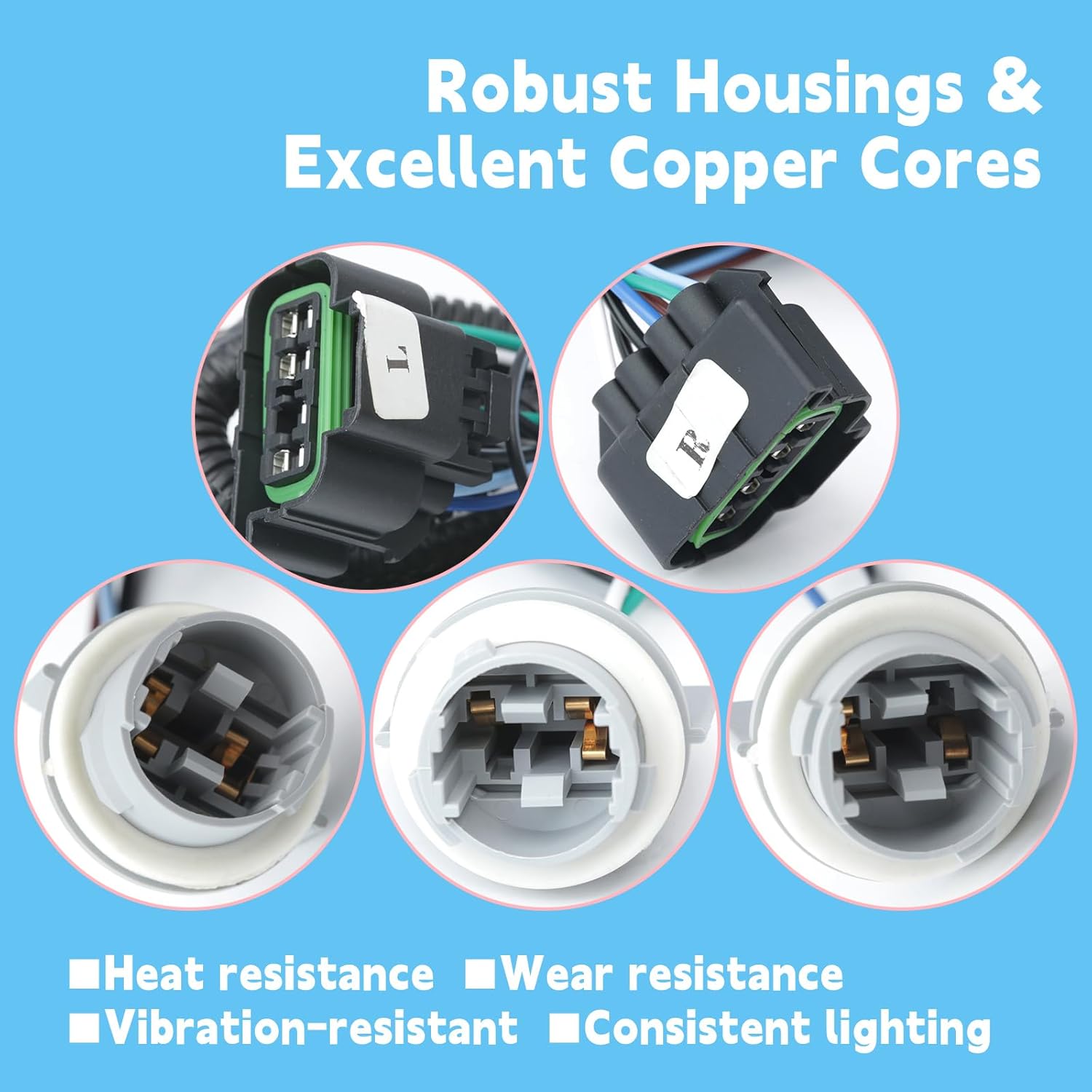 16532723 16532724 Tail Light Socket Wiring Harness Compatible with Chevrolet Silverado Tahoe Suburban 1500 Replacement for GMC Sierra for Cadillac Escalade Left&Right Side Tail Lamp Harness