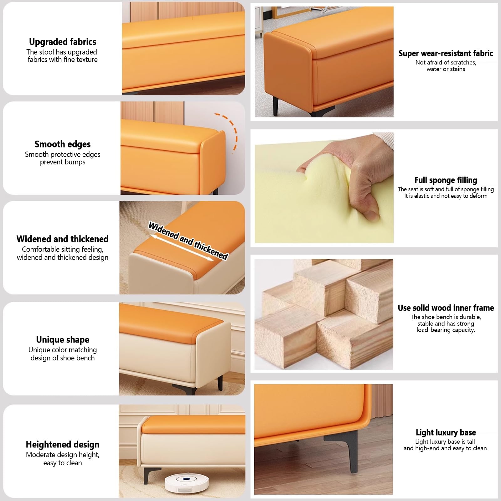 Modern Wohnzimmer gepolstert schuhbank,Eingangsbereich schuhbank mit sitzfläche stauraum,Ende des Bettes Lagerung sitzbank,Schlafzimmer sitzbank mit stauraum,flur sitztruhe sitzbank mit schuhregal.