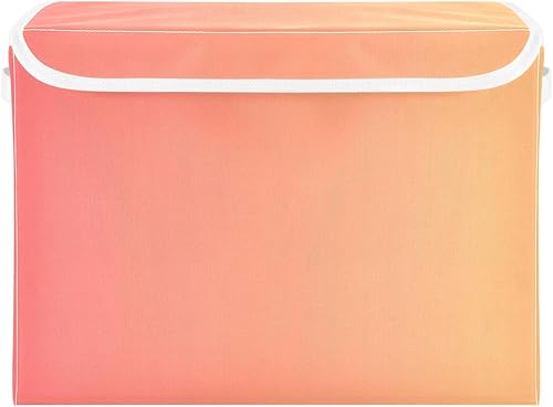 GAIGEO Orange Gradient Fabric Storage Bins, Cube Storage Organizer Bins, Organizers and Storage, Office Closet Organizer