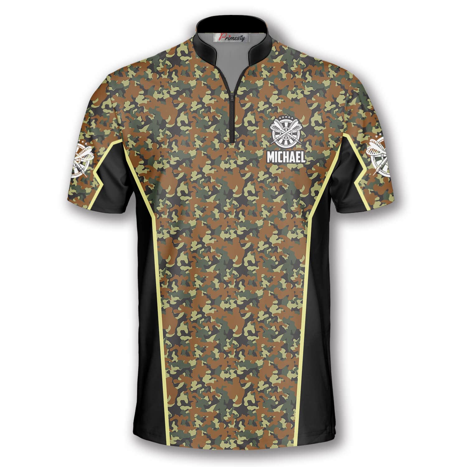 PRIMESTY Personalized Dart Jerseys for Men, Dye-Sublimated Custom Team Jerseys, Sash Collar, Size S-5XL