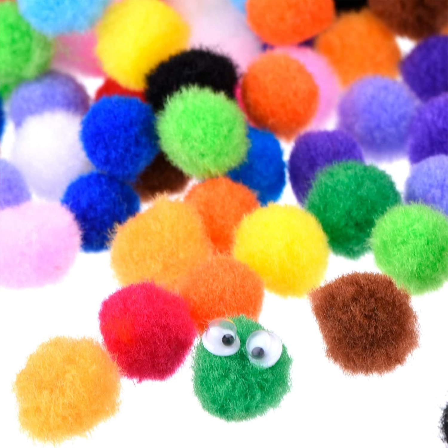 Blulu 500 Pcs 0.5 Inch Polypropylene Pompoms for Craft Making, Small Pom Poms Balls Art and Craft DIY Decorations(Multicolor) : Arts, Crafts & Sewing