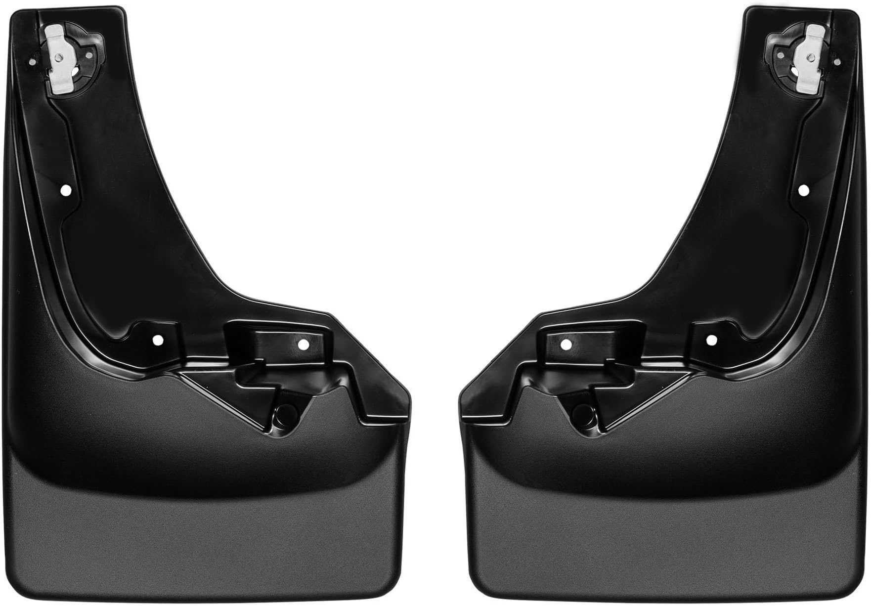 WeatherTech Custom No Drill Splash Guard MudFlaps for Chevrolet Silverado 1500 LTD, Silverado 1500 - Front Pair (110098), Black