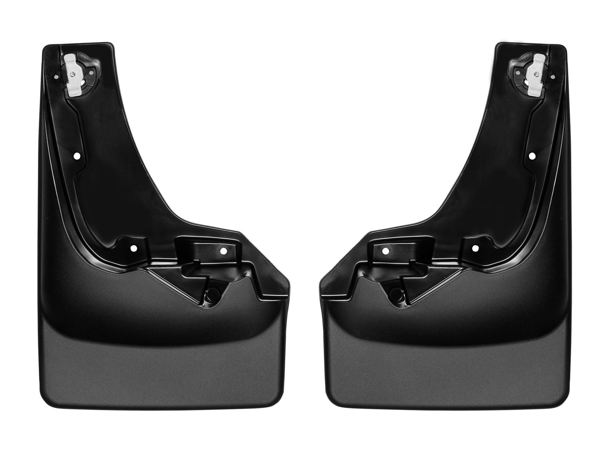 WeatherTech Custom No Drill Splash Guard MudFlaps for Chevrolet Silverado 1500 LTD, Silverado 1500 - Front Pair (110098), Black