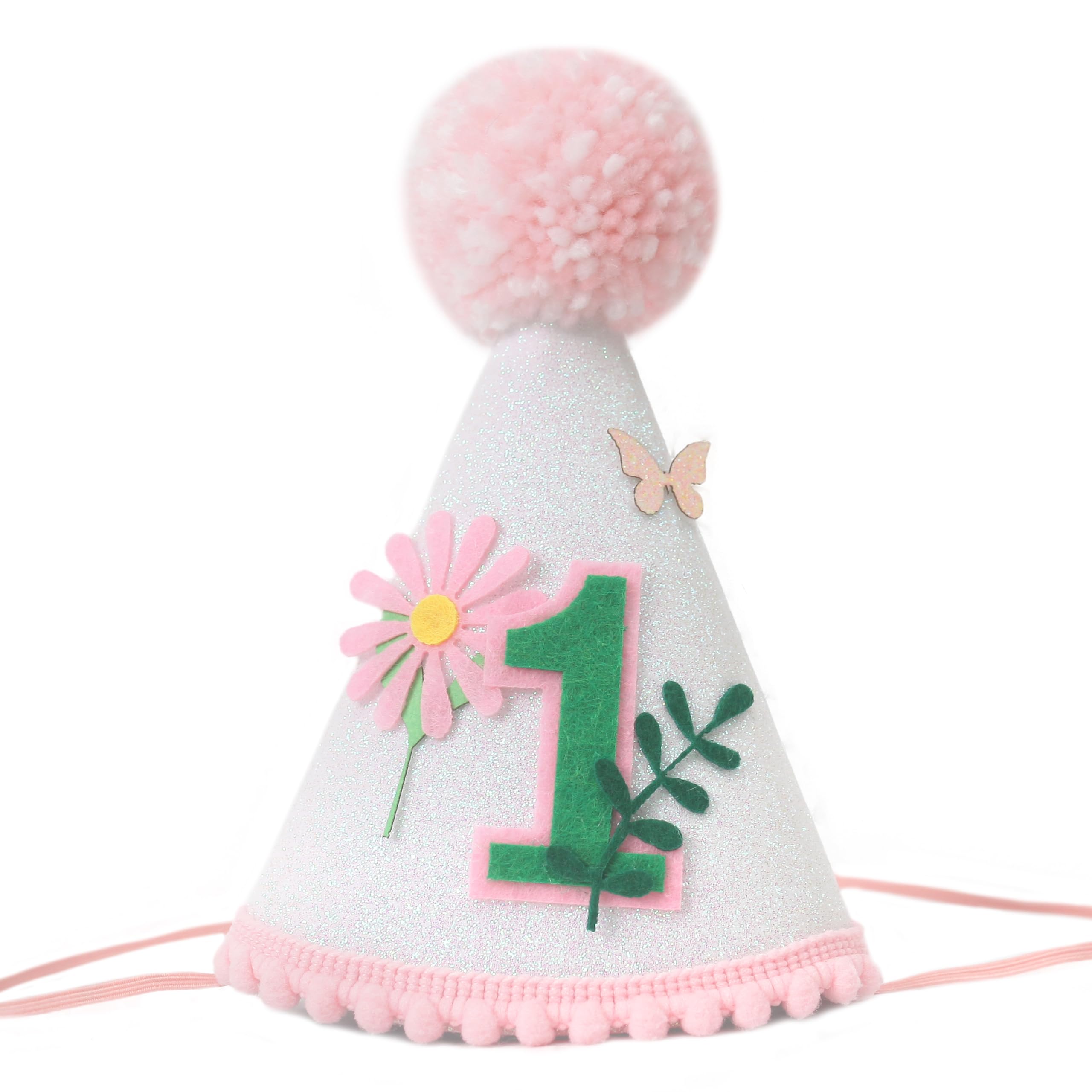 Flower-Themed 1st Birthday Hat，Floral Crown For Baby's First Birthday，Wild Flower First Birthday Hat And Decor，Boho Floral Crown For Princess Birthday