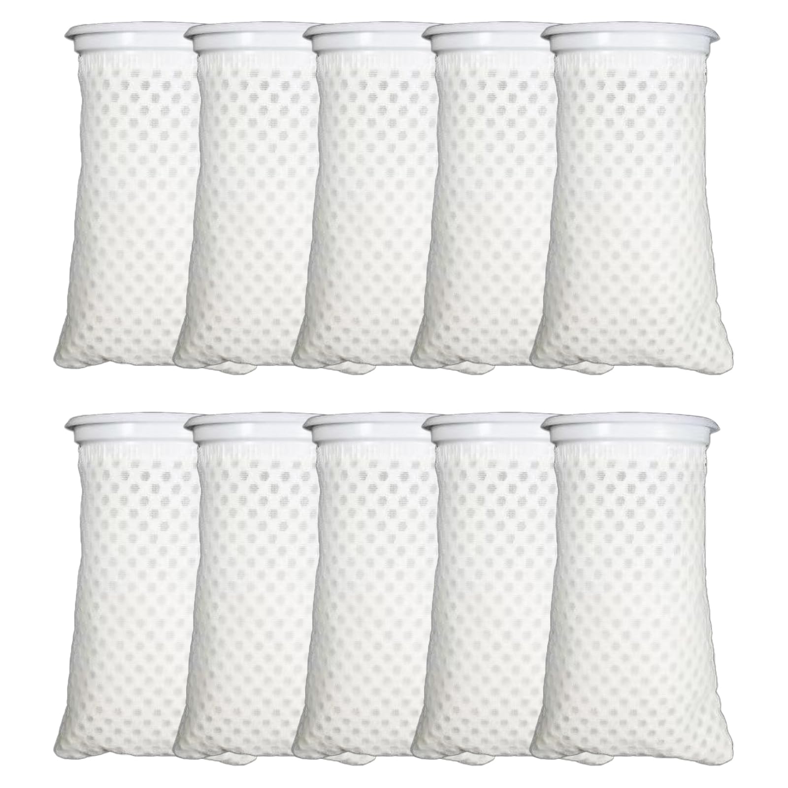 RPHONGHONG 10 Pack 4 Inch Ring Filter Socks 150 Micorn, 3D Honeycomb Aquarium Felt Socks Aquarium Filter Bags Fish Tanks Strainers Sock Aquarium Filter Accessories Use in Sumps/Overflows