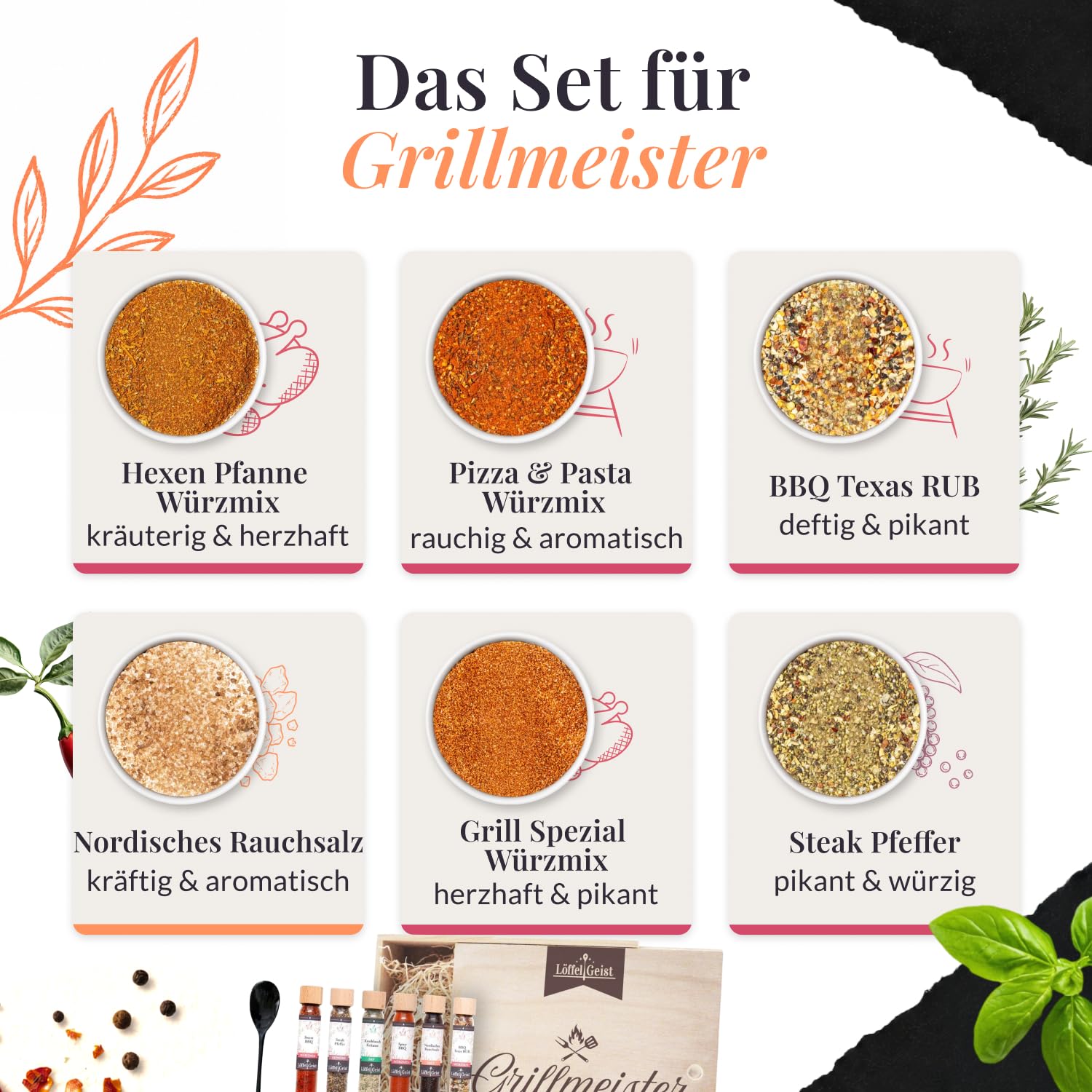 Gewürz-Geschenkbox Grillmeister
