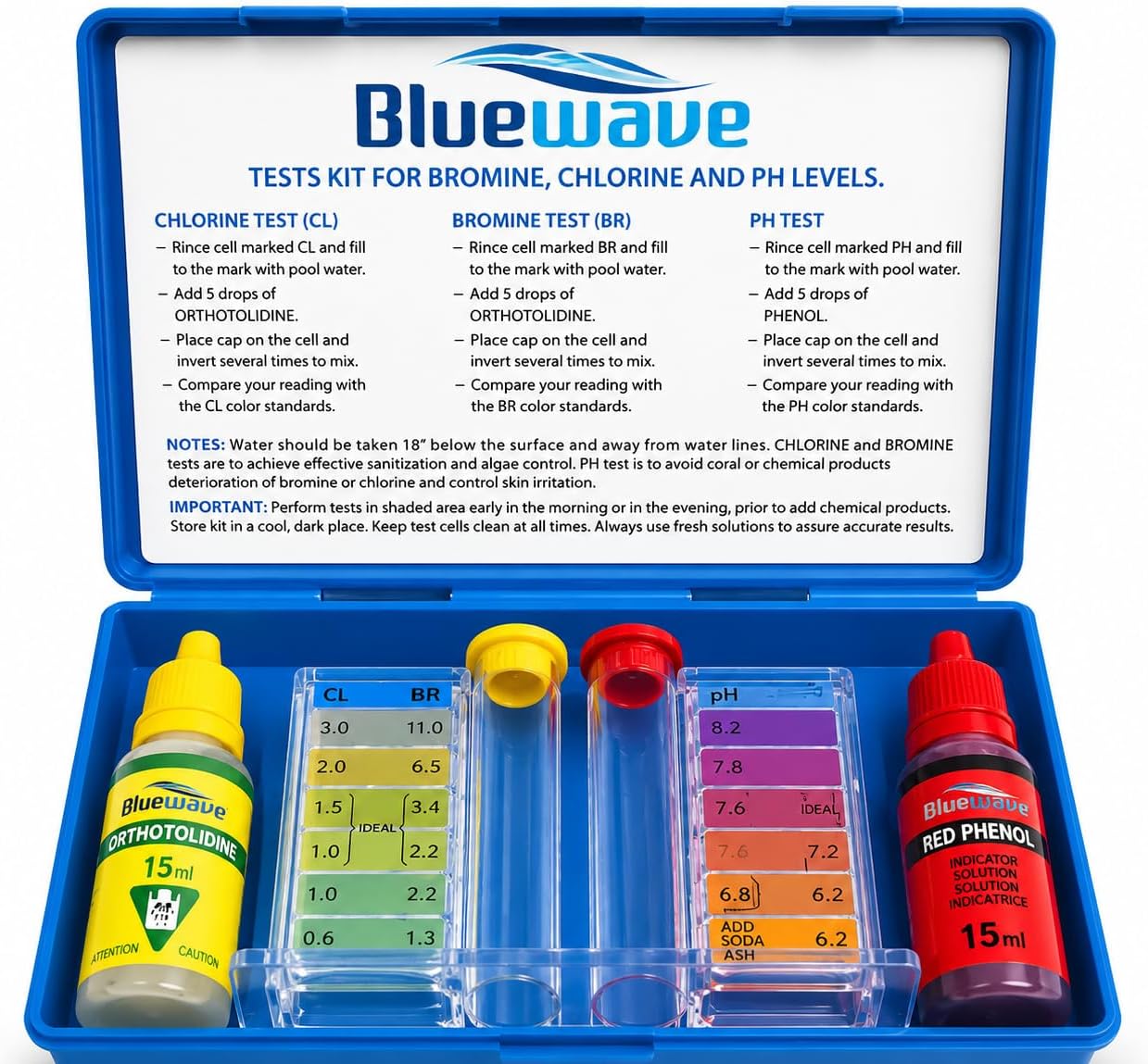 Bluewave Chlorine & Ph Test Kit โ The Reliable Choice For Maintaining Safe, Clear, And Balanced Water.