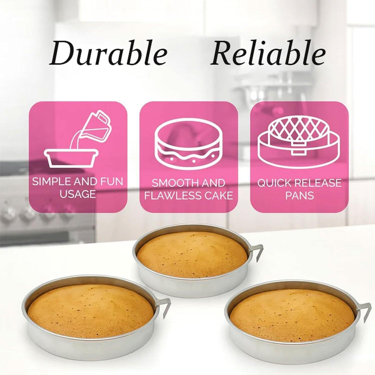 Teglia for Torta Perfectrelease, con Lama Girevole Integrata, for Cuocere Senza Sforzo La Cheesecake, Stampo da Forno Rotondo Antiaderente for Cuocere Tutti I Tipi di Basi(1pcs)