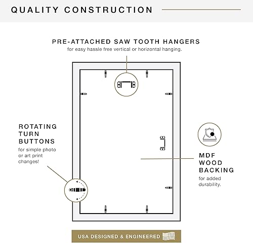 Miniatura 7 de MCS - Marco Studio Gallery de madera gris, 11 x 17 pulgadas, individual