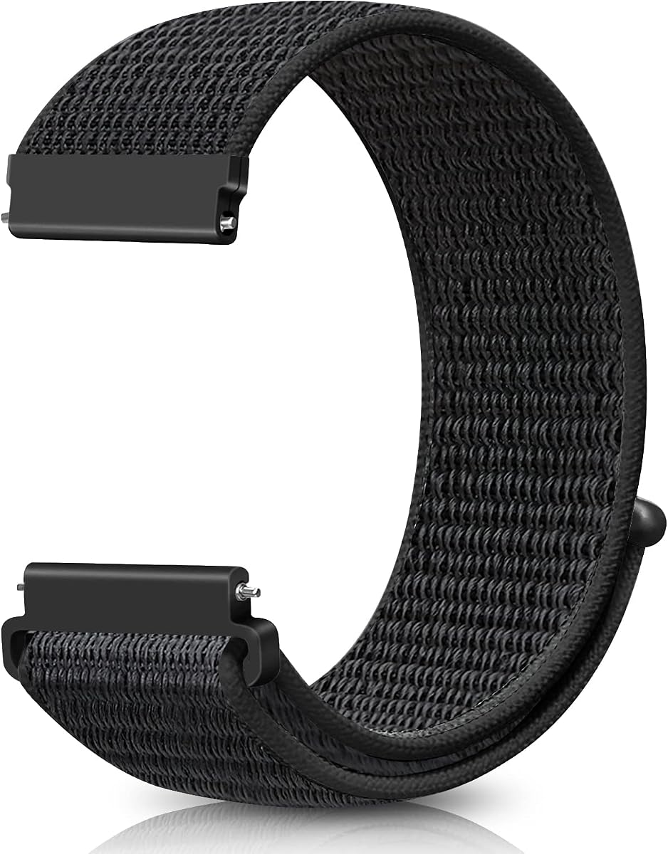Correa de liberación rápida de nailon de 20 mm compatible con Samsung Galaxy Watch 7 6 5 4 40 mm 44 mm/Garmin Vívoactive 6/5/3/3 Music/Forerunner 570 42 mm/55/158/165/245/645/Amazift Active 2/Active/T-Rex 3 Pro 44 mm