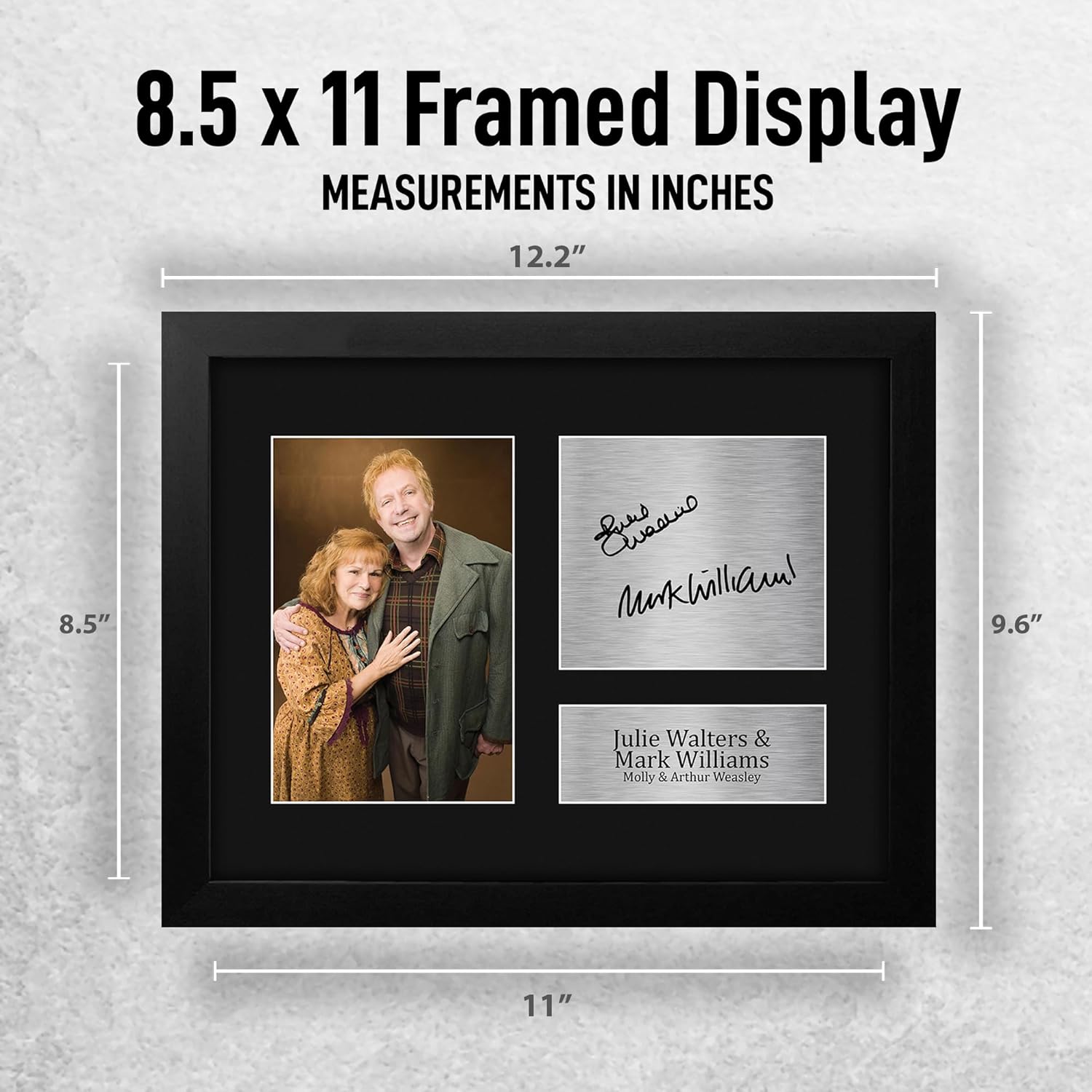 HWC Trading Julie Walters & Mark Williams Harry Potter Molly & Arthur Weasley Framed Gifts Printed Signed Autograph Picture for Movie Memorabilia Fans - US Letter Size