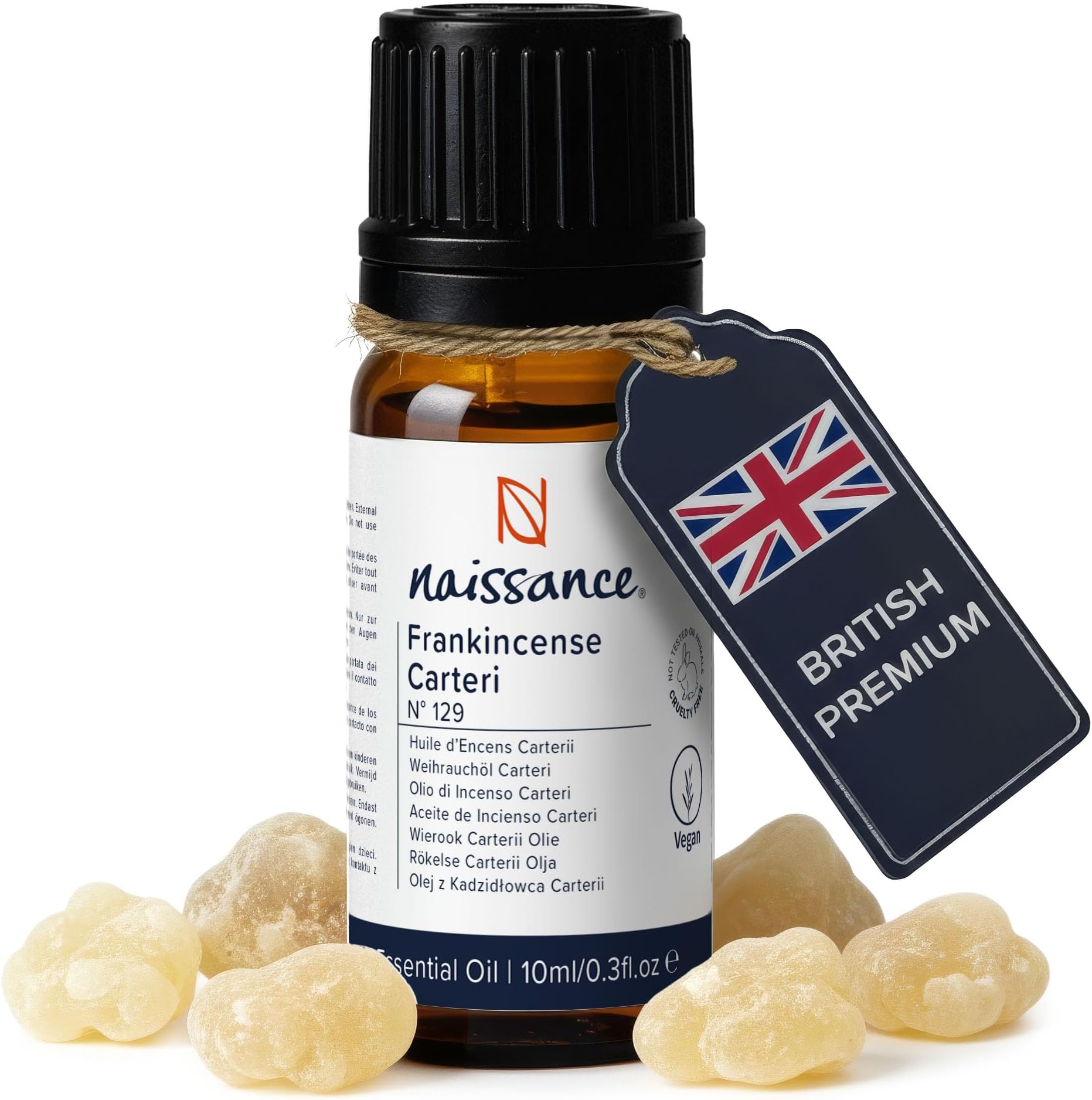 African Frankincense Essential Oil (No. 129) - 10ml - 100% Pure, Natural, Cruelty Free and Undiluted - Use in Aromatherapy. Massage Blends & Diffusers