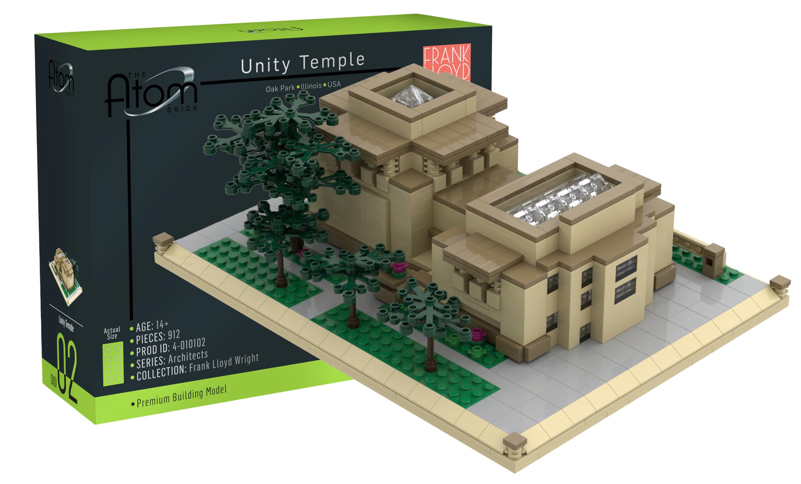 Amazon.com: Atom Brick Unity Temple Building Set – Frank Lloyd