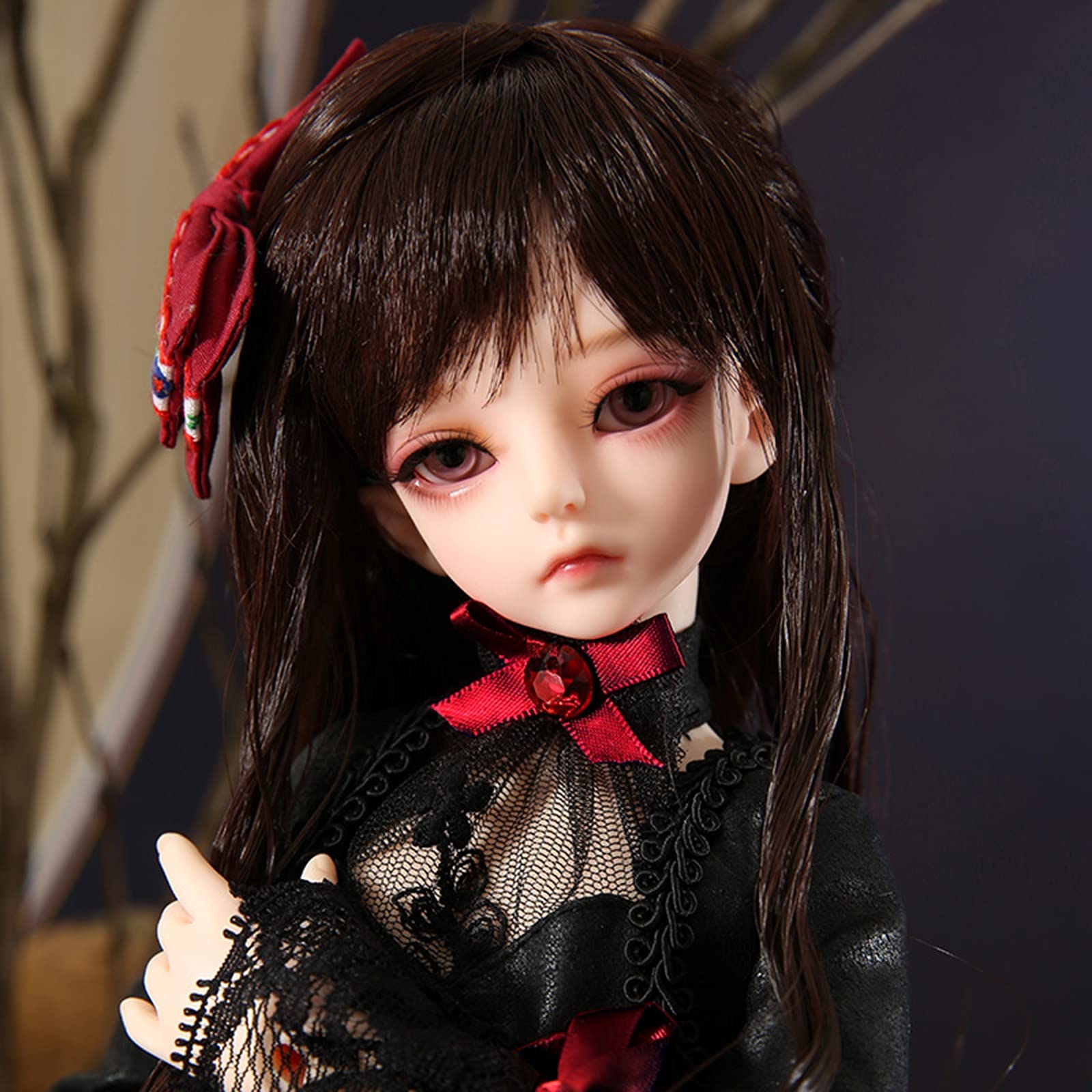 LJH BJD Doll 1/4 SD Doll 16 Inch 18 Ball Joint Doll Elf Gothic Style Princess, The Best Gift for Gir