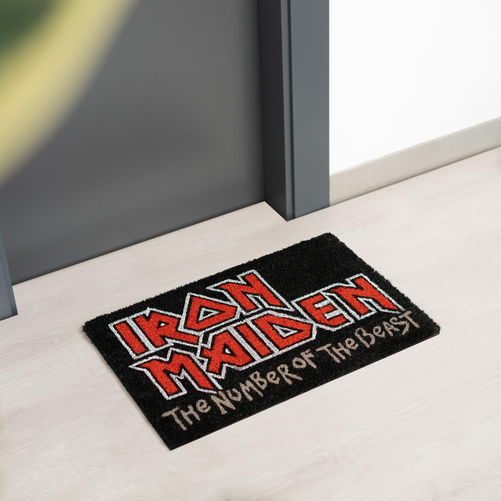 Grupo Erik Iron Maiden Wycieraczka | 40 x 60 cm | Włókno Kokosowe | Ekologiczna 100% | Do Użytku Wewnętrznego i Zewnętrznego | Oficjalny Produkt Iron Maiden