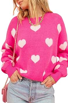 Sweet Heartブラウス　ピンク Girl Bright Pink Heart Heart Quilted Sweatshirt by Janie and