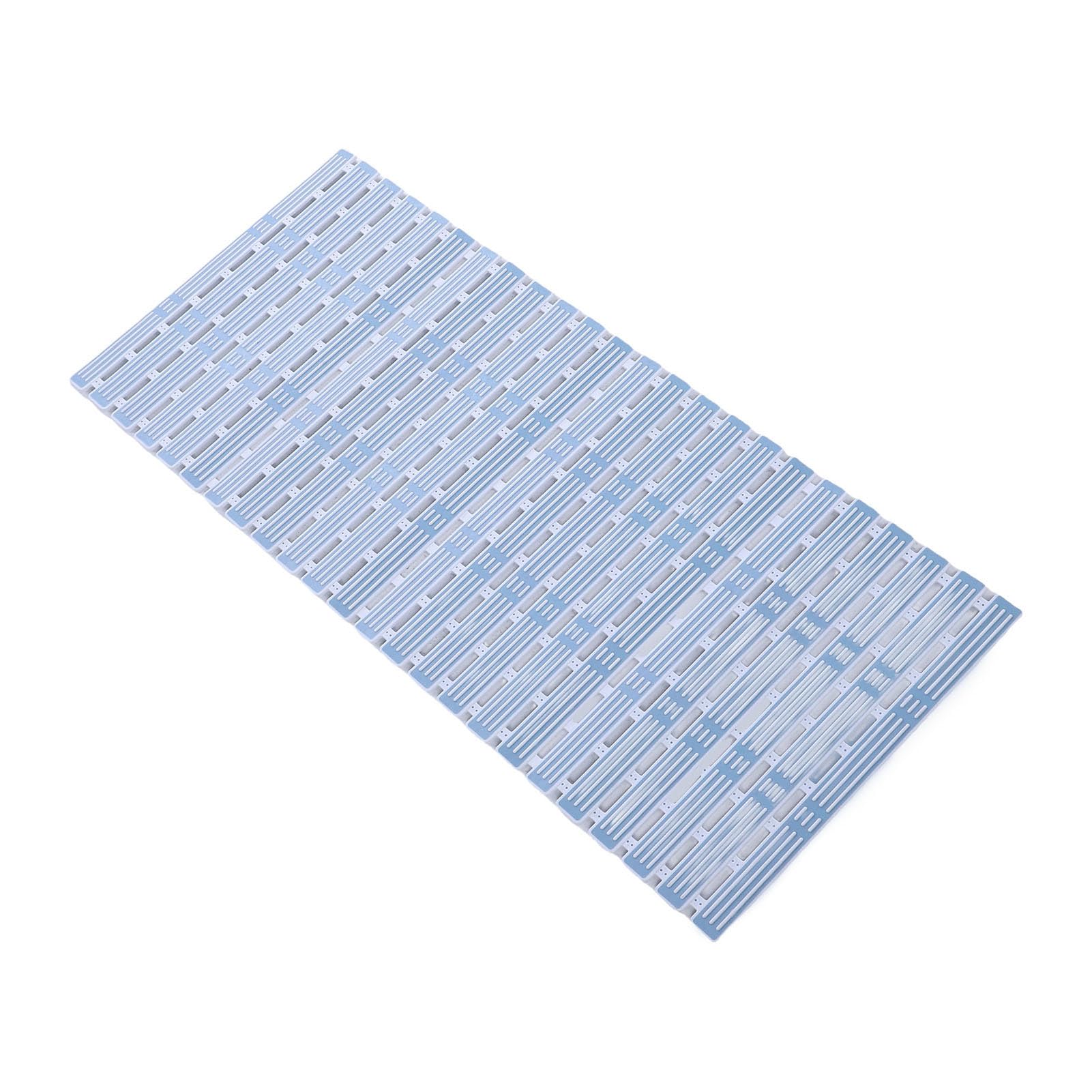 Fyearfly Tappetino doccia Tappetino bagno antiscivolo morbido e confortevole per tappetino di sicurezza per pavimento del bagno con materiale TPE spesso Blu Bianco 40x91 cm