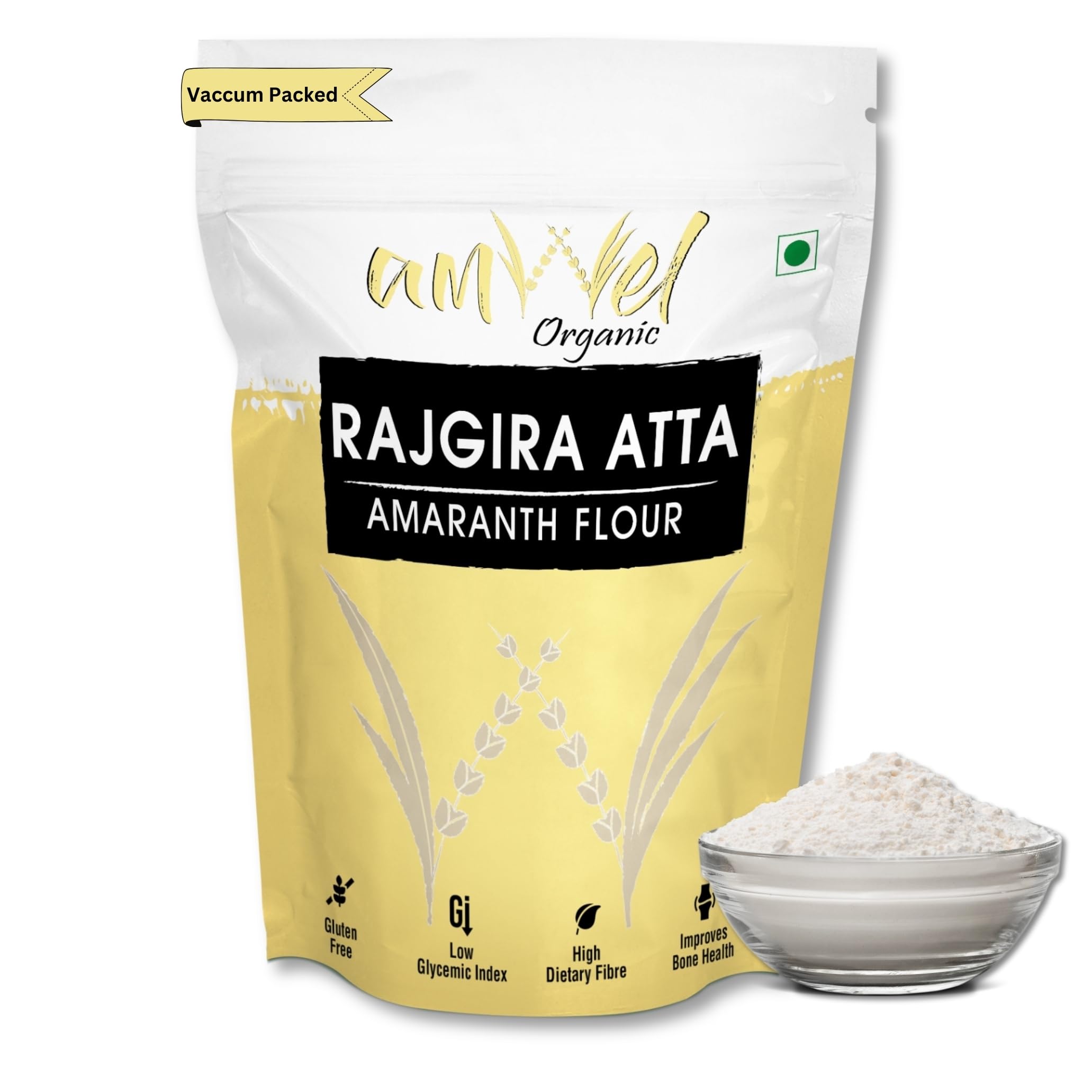 Amwel Organic Rajgira Atta | Amaranth Flour 450g | राजगिरा का आटा | Navratri fasting Flour, vrat wala atta | Make Chapati, Wrap, Cake and More (Vaccum Packed) (B0992JKHRF) Amazon Price History, Amazon Price Tracker