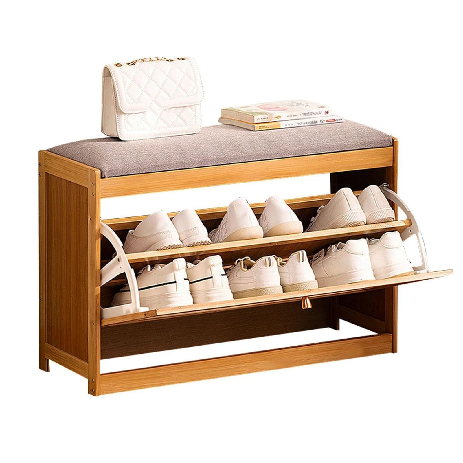 Banc de rangement à chaussures gain de place 70 cm pour entrée et chambre