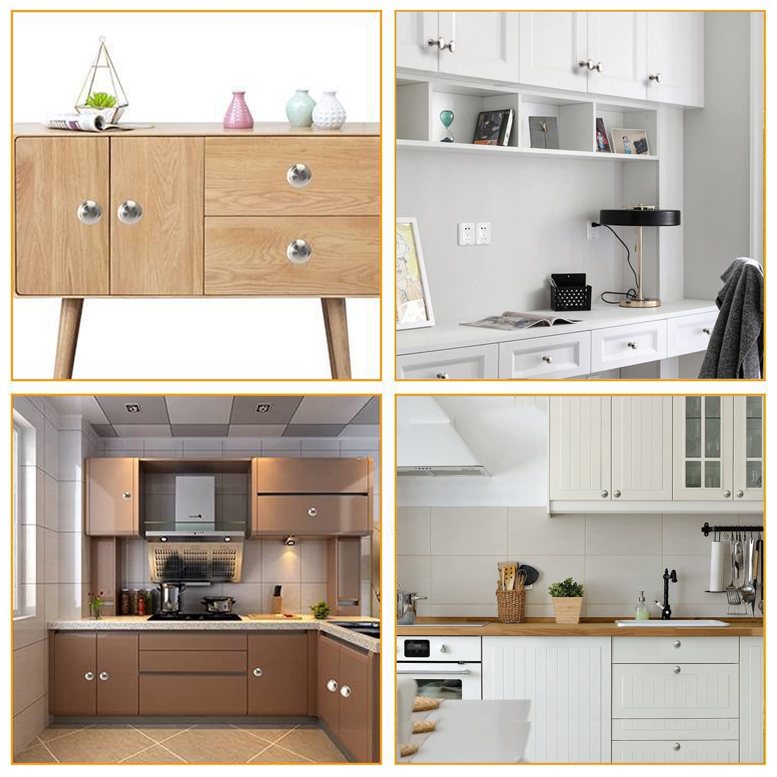 30 Pezzi 30 mm Pomelli per Mobili Alluminio Satinato Pomelli per Mobili Cucina Satinati Maniglia per Cassetti Tonda Rotondo con Viti per Armadio Da Cucina Cassetto Cassettiera Ante Mobili