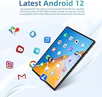 Vista 6 de SGIN Tablet Android 12, 8GB RAM 128GB ROM, tabletas de 10.1 pulgadas con procesador Octa Core, tarjeta TF se expande a 512 GB, pantalla IPS FHD 1280