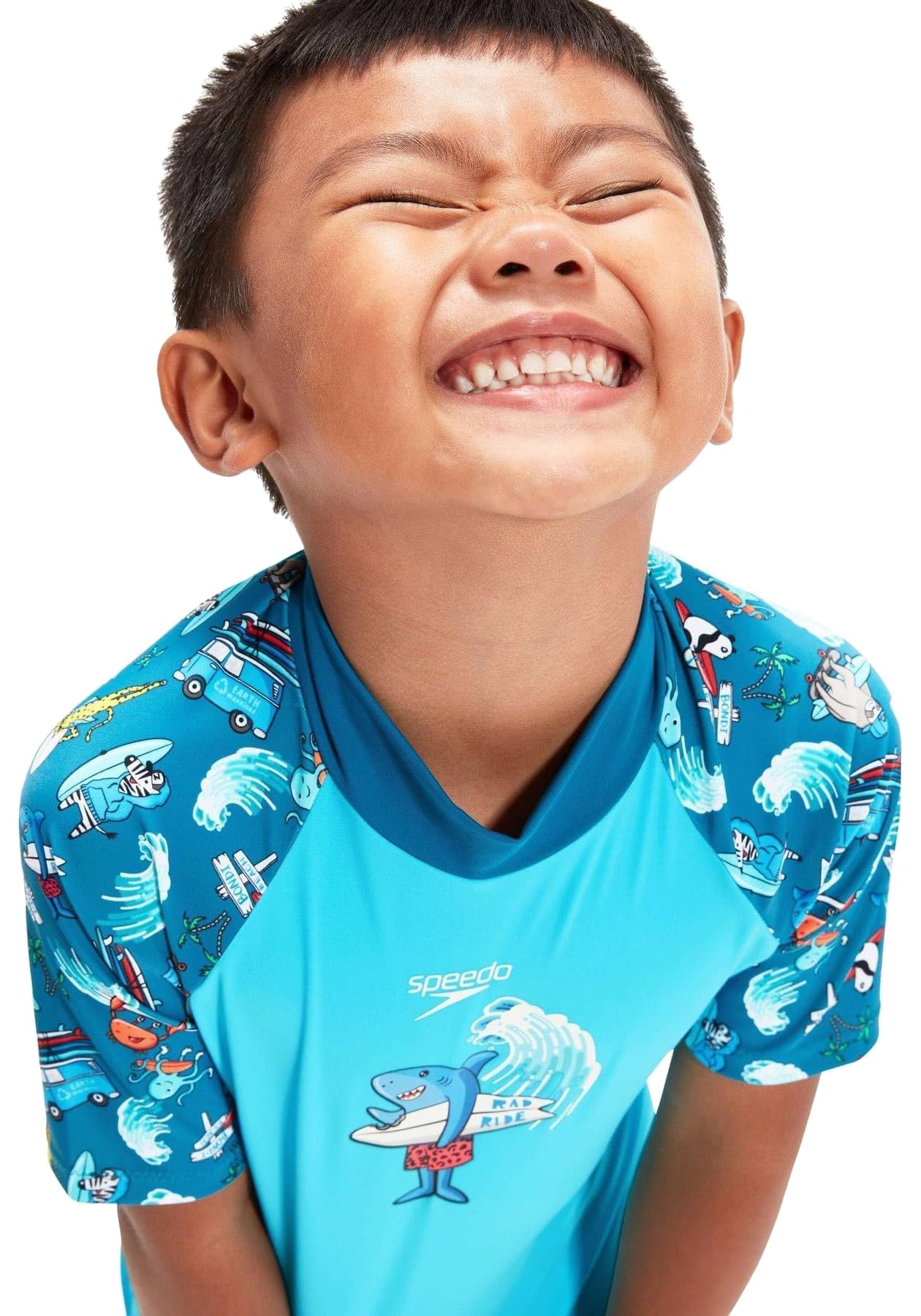 Speedo Jungen Learn to Swim Sun Protection Top & Shorts Schwimmbekleidung (1er Pack)