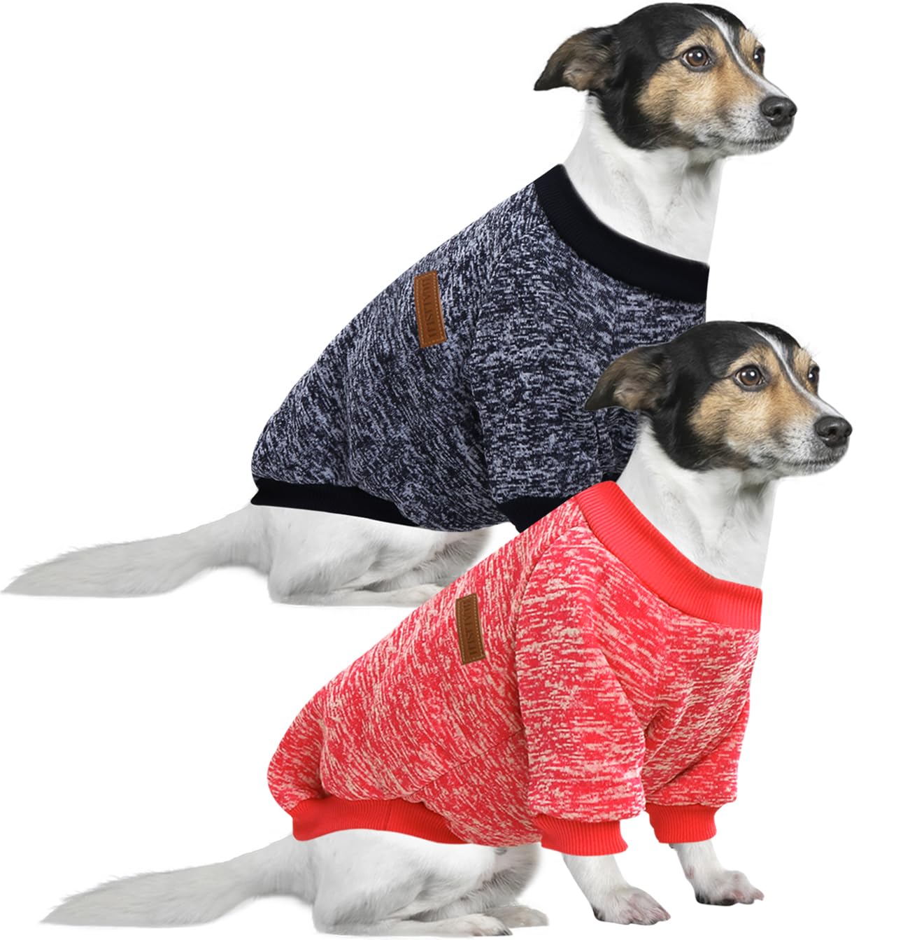 Jersey Perro Pequeño Sudaderas para Perros Jersey Chihuahua Jersey Gato, Es un Tejido Bastante Cómodo, Suave y Cálido para el Animal y Fácil de Poner (Azul+Morado,M) — view 22
