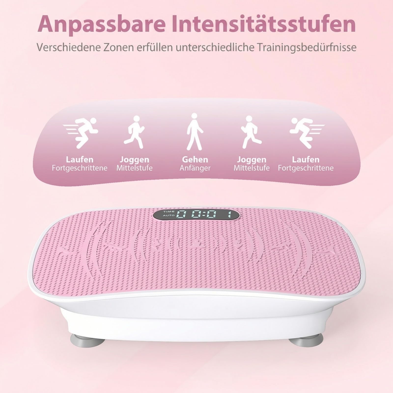 GYMAX Vibrationsplatte, Rüttelplatte Sport für Zuhause mit 10 Schüttelmodi, LED-Display & Fernbedienung, Leise & Kompakte, Vibrationsboard für Körperformung & Entspannung