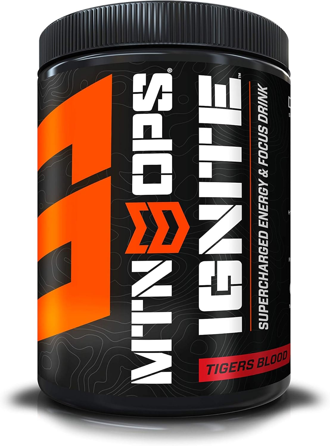 MTN OPS Ignite Supercharged Energy Drink Mix 45Serving Tub, Tiger"s Blood
