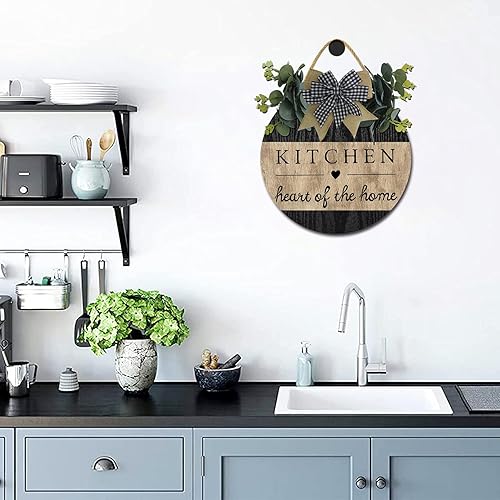 Miniatura 3 de Letrero de cocina de madera, letrero de cocina de madera, letrero de corazón de cocina para pared, 12 x 12 pulgadas, divertido inspirador,