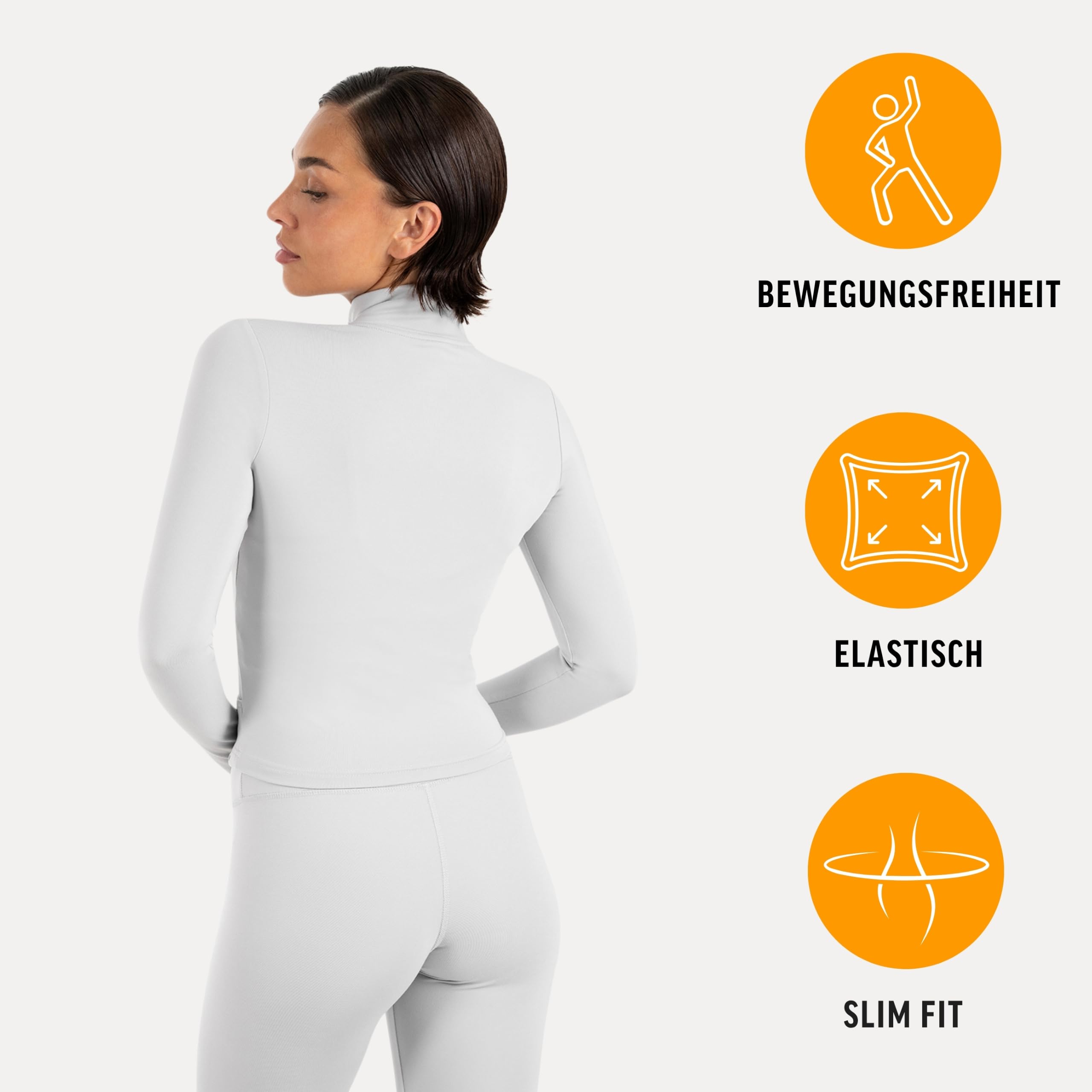 SMILODOX Trainingsjacke Damen Naveya, Half-Zip Sweatjacke Slim Fit mit Stehkragen, Sportkleidung Frauen, Sportoberteil, elastisches Material, geeignet als Laufjacke oder für Gym, Fitness & Freizeit