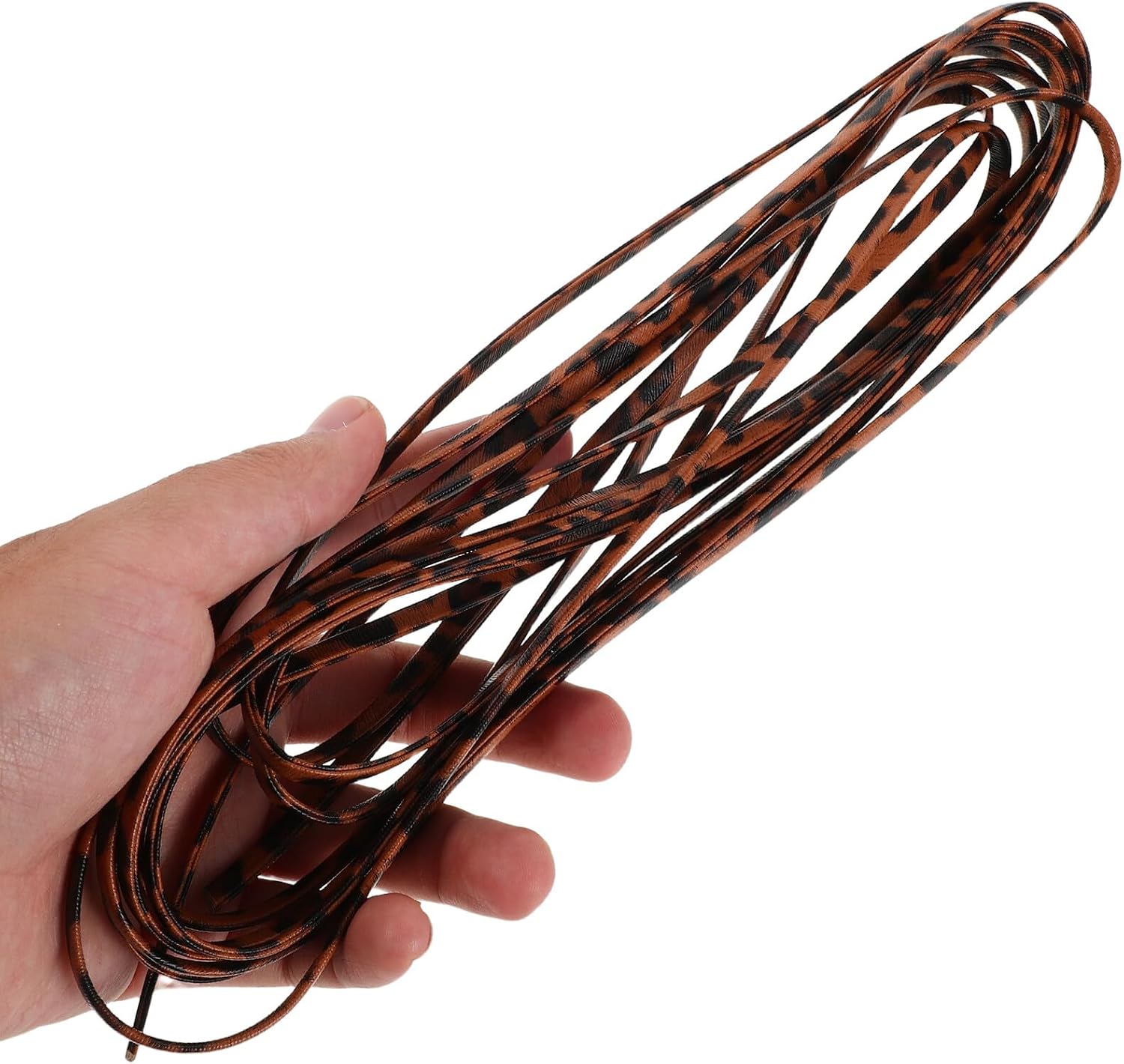 WOONEKY 3pcs Faux Leather Cord String Set 5mm 5m Flat Pu Leather Ribbons for Jewelry Making DIY Bracelet Necklace Crafting Accessories in Dark Brown, Light Brown, White