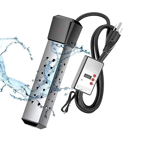 Calentador de piscina de 2000 W para piscina inflable sobre el suelo, calentador de agua de inmersión para bañera con termostato, calentador de agua