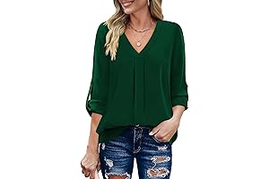 3/4 Sleeve Blouses for Women: Your Wardrobe's Green Oasis