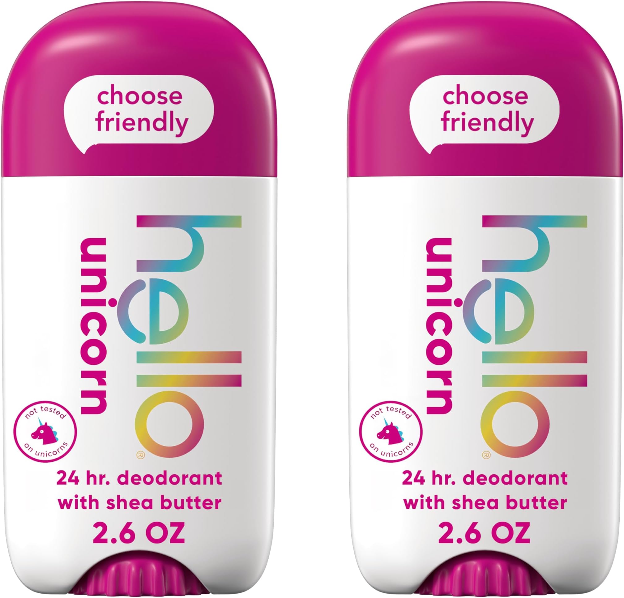 Unicorn Aluminum Free Deodorant for Women, Girls, Safe for Kids, Dermatologically tested, Natural Fragrance, 2 Pack