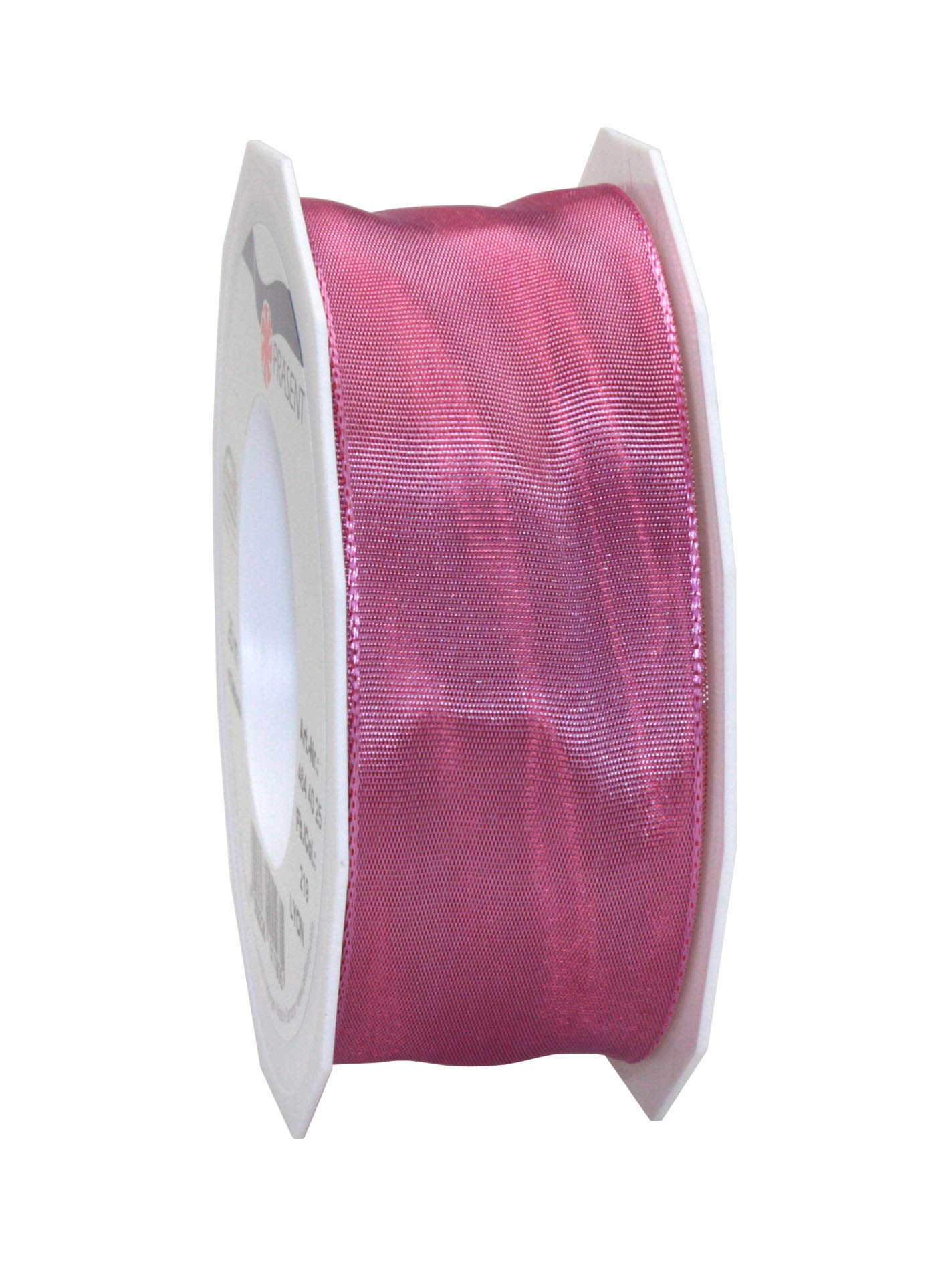 Präsent - Lyon Wired Taffeta Ribbon Old Rose 40 mm Width, 25 m Length, Blush, 40 mm - 25 m