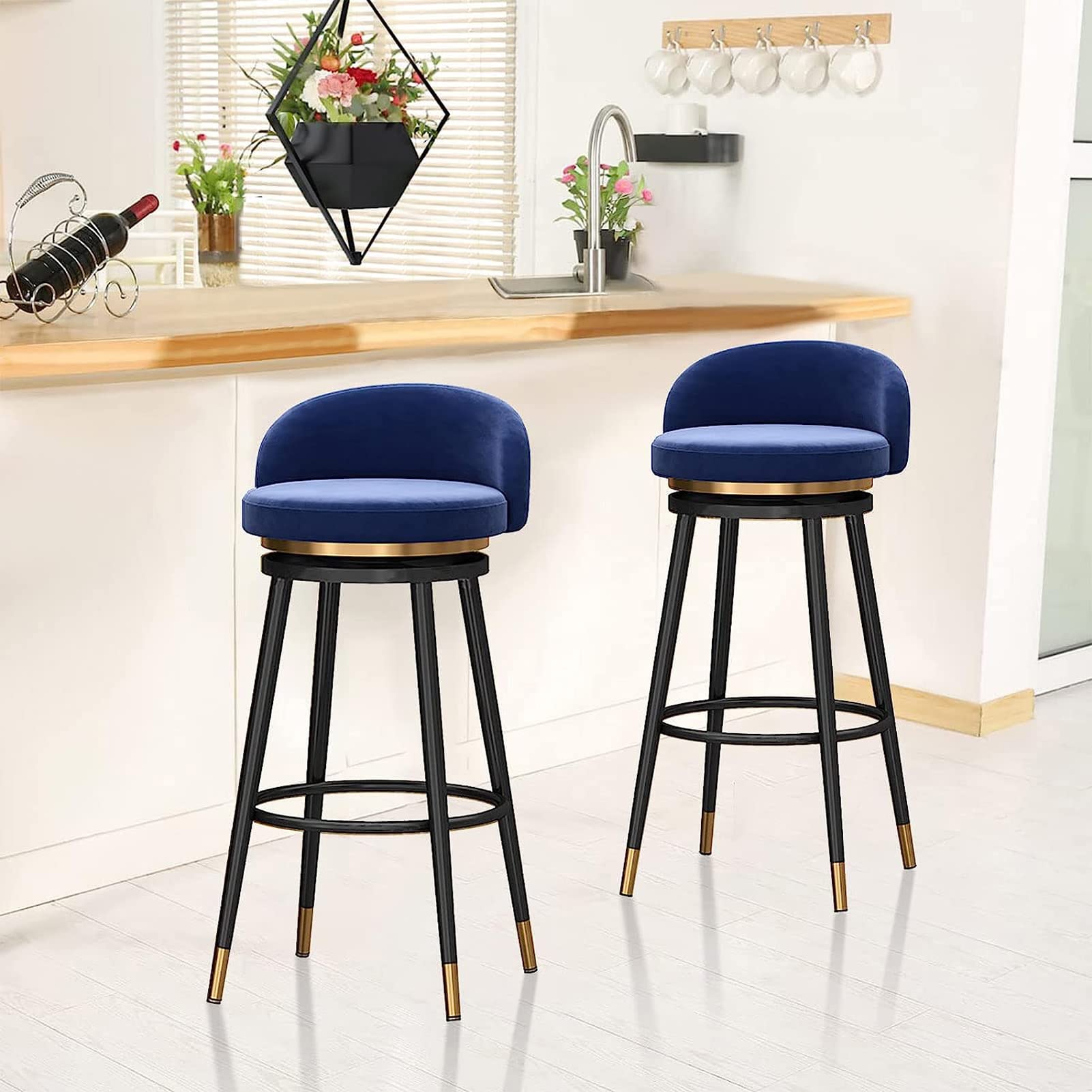 Tabourets de bar 65 cm pour îlot de cuisine et repas en famille
