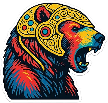 3 Pack Iorek Byrnison Popart Sticker 3" x 3"