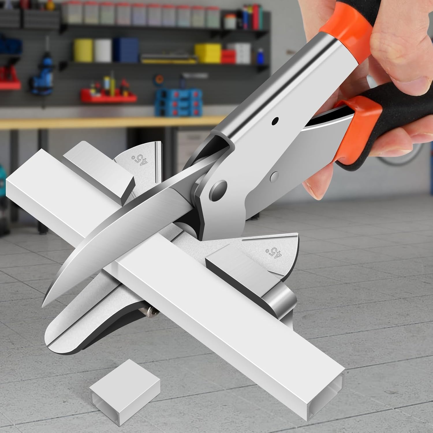 22.5-45 Degree Miter Shears For Angular Cutting Molding Wood Crafting, Miter Shears for Wood Trim Crafting Adjustable Handheld Tool Angle Cutter image 4
