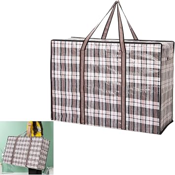 1pcs Laundry Bag Heavy Duty Storage Bags,Extra Value Large Strong and Durable Laundry Bags,Large Laundry bags with Zips,Multipurpose Storage Bag,for Moving House,Clothing & Wardrobe Storage Packing