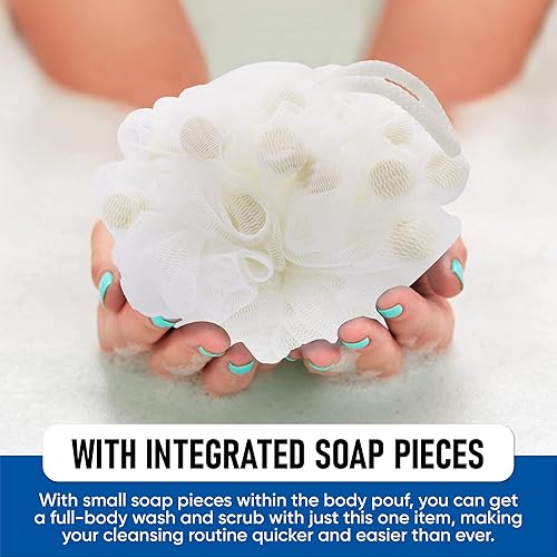 Miniatura 4 de T.Taio Esponjabon - Esponjabon para baño de ducha, bola de gel corporal Luffa Loufa, limpiador de puf de malla para limpieza completa, espuma para