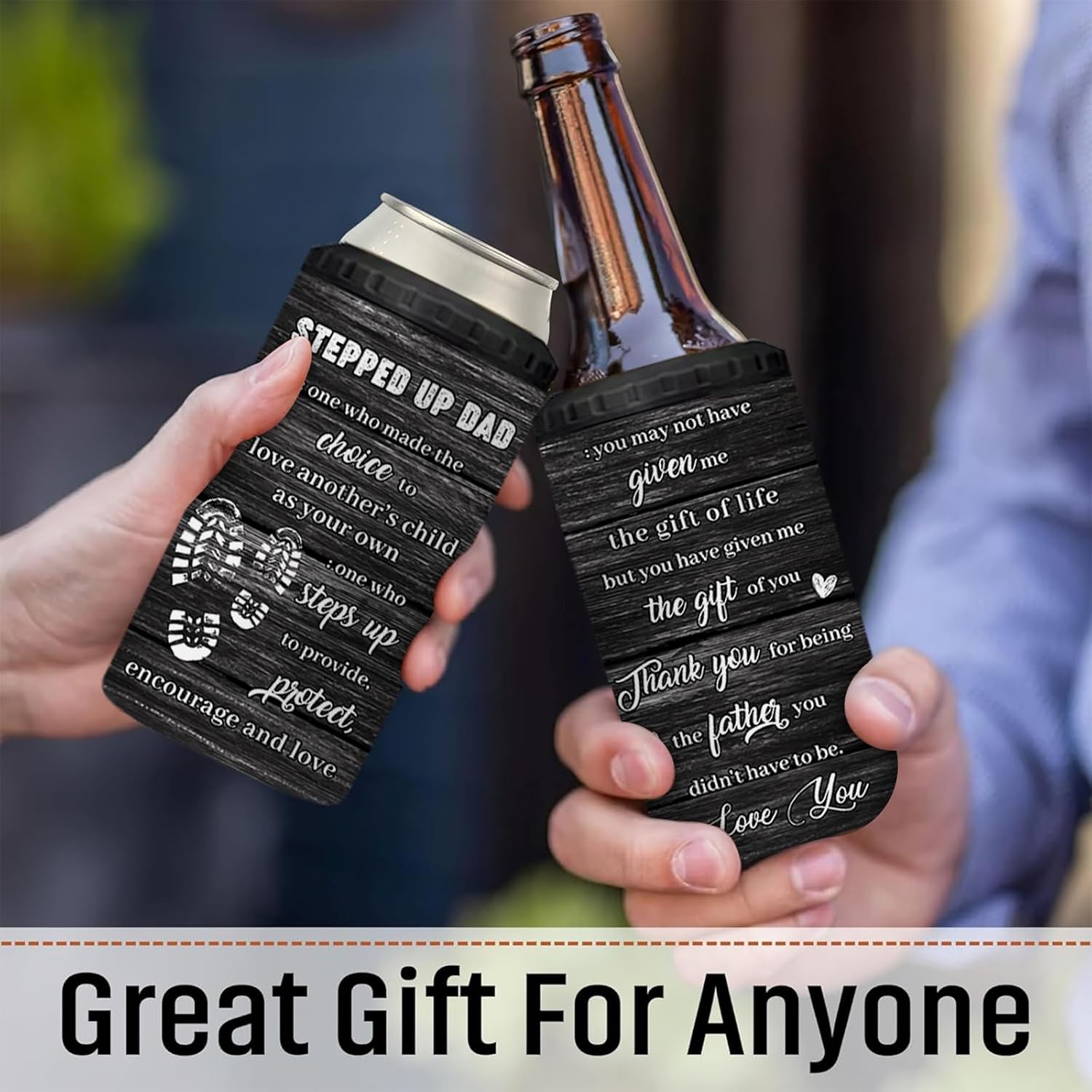 Step Dad Gifts Tumbler, 4-IN-1 Can Cooler 16 Oz Stainless Steel Tumbler, Father's Day Birthday Retirement Gift for Bonus Dad from Step Daughter Son - Image 5