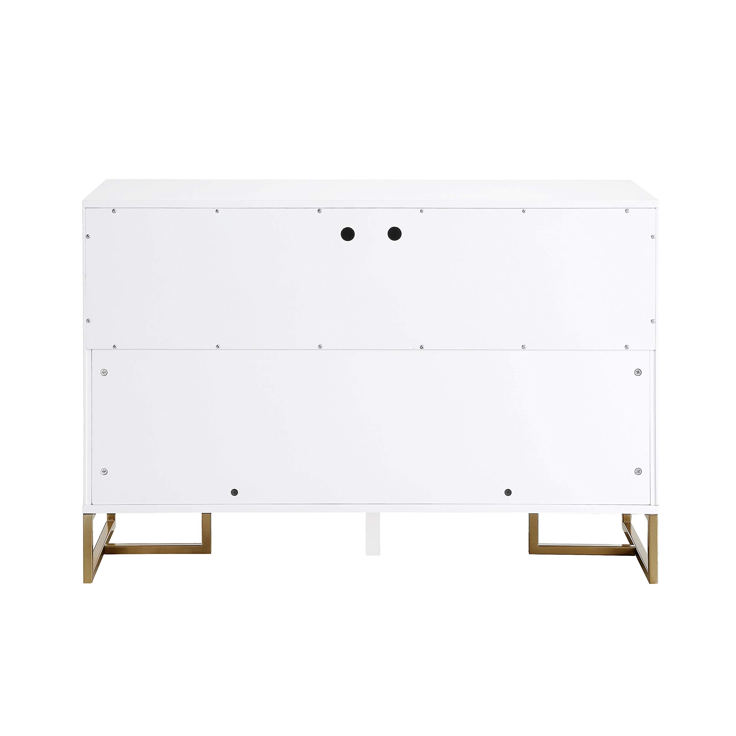 CosmoLiving by Cosmopolitan CosmoLiving Herringbone Unit, White Console