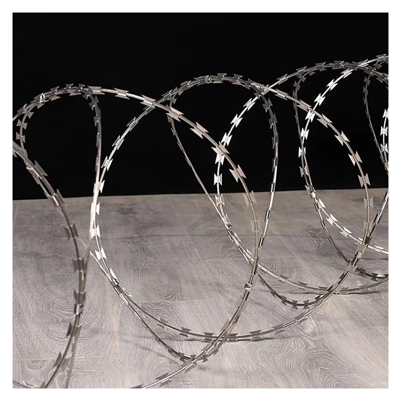 Alambre de concertina de acero galvanizado en rollo para cercas de alta seguridad exterior