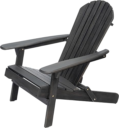 Miniatura 7 de LIFE SKY Folding Adirondack Chair Acacia Wood Patio Seating with Rustic Design - Compact Foldable Outdoor Furniture for Vacation Homes & Backyard